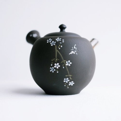 Tokoname-Yaki Black Sakura Kyushu Handmade Tea Pot