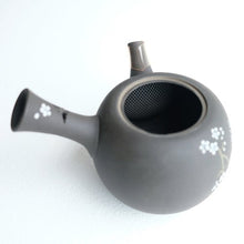 Load image into Gallery viewer, Tokoname-Yaki Black Sakura Kyushu Handmade Tea Pot

